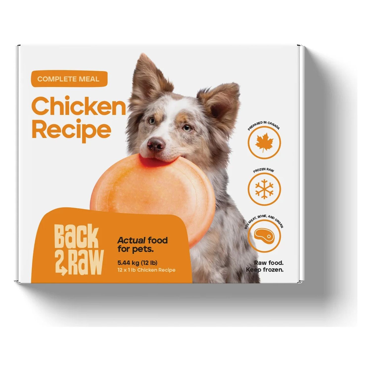 Back2Raw Complete Chicken Recipe Frozen Raw Dog Food 12lb