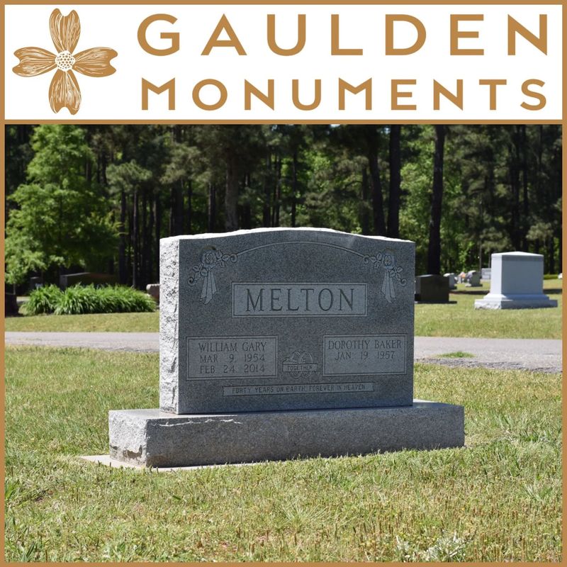 Companion Upright Headstone - Blue Ridge Gray Granite - 36" x 6" x 24"