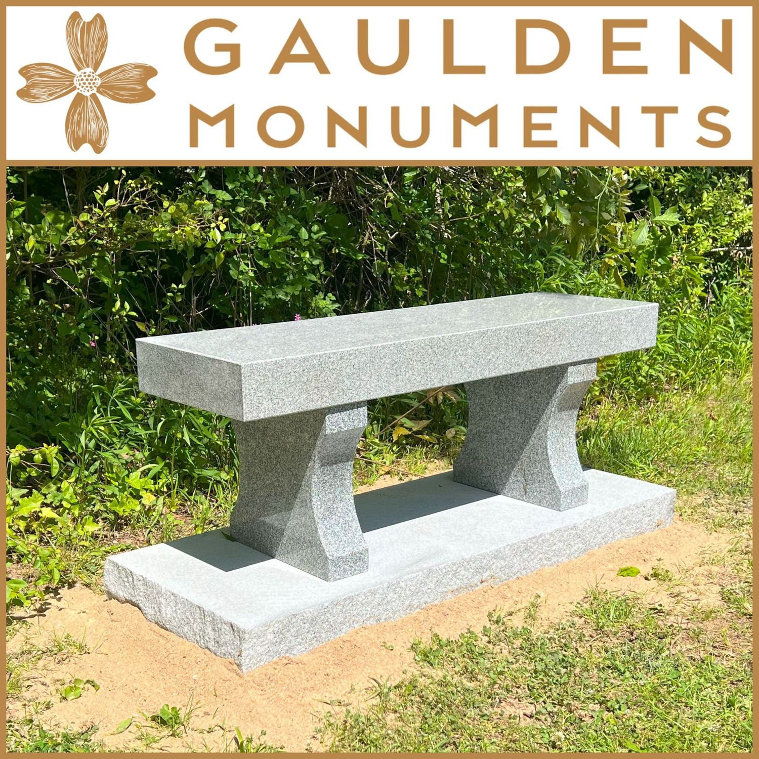 Hourglass Leg Bench - Gray Granite