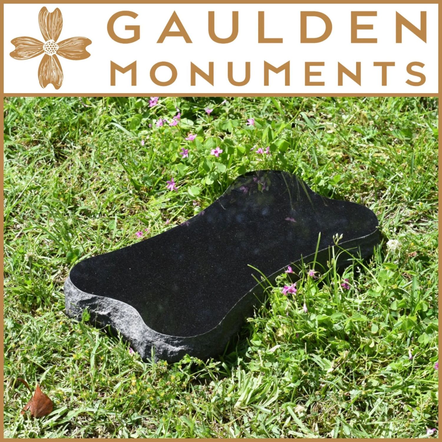 Bone Shaped Pet Memorial - Black - 16" x 8" x 2"