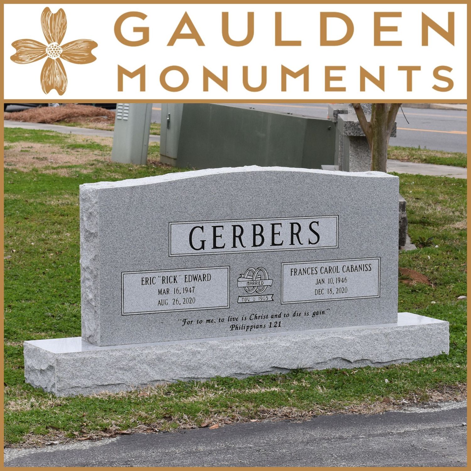 Family Companion Upright Headstone