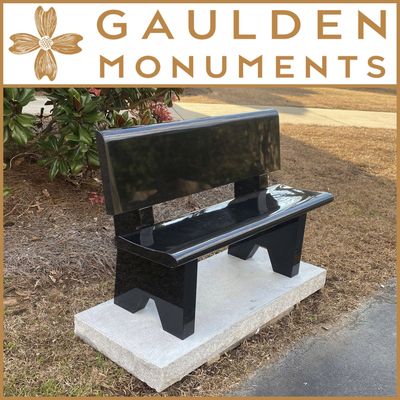 Garden Bench with Seat Back in Jet Black - 48 Garden Bench with Seat Back in Jet Black - 48" long