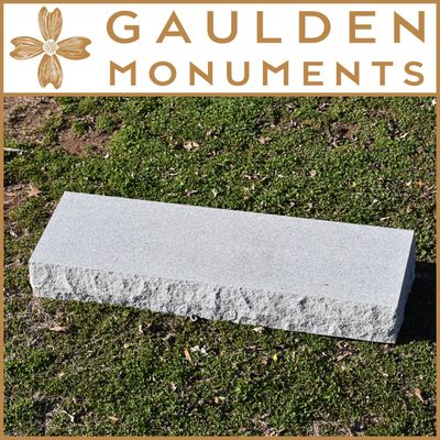 Companion Bevel Memorial - Blue Ridge Gray Granite - 42" long x 12" tall x 6" thick