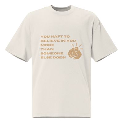 Believe Oversized faded t-shirt