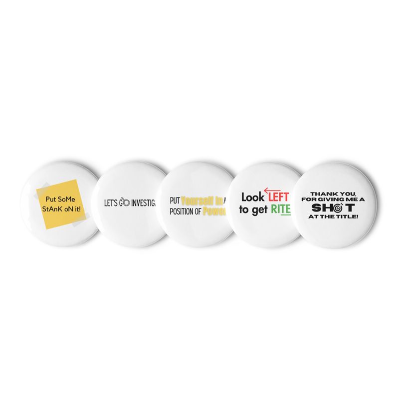Set of pin buttons
