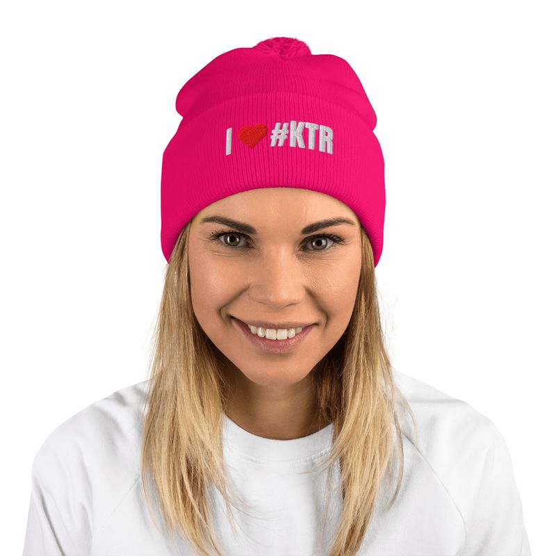 I LOVE #KTR Pom-Pom Beanie