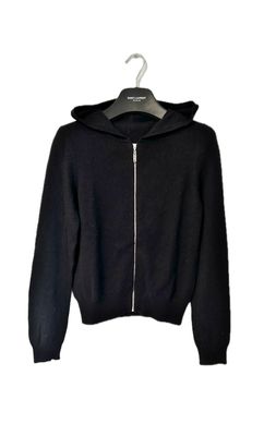 Amal Guessous       Cashmere Zip Hoodie Knit “Fortune Smiles Upon You”