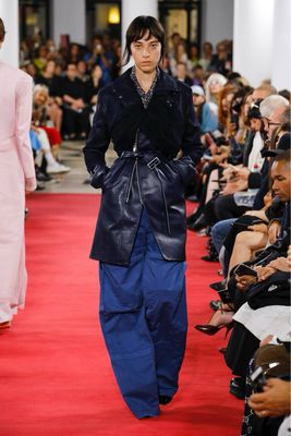 Y/Project by Glenn Martens FW2017 Runway Leather &amp; Tulle Biker Coat