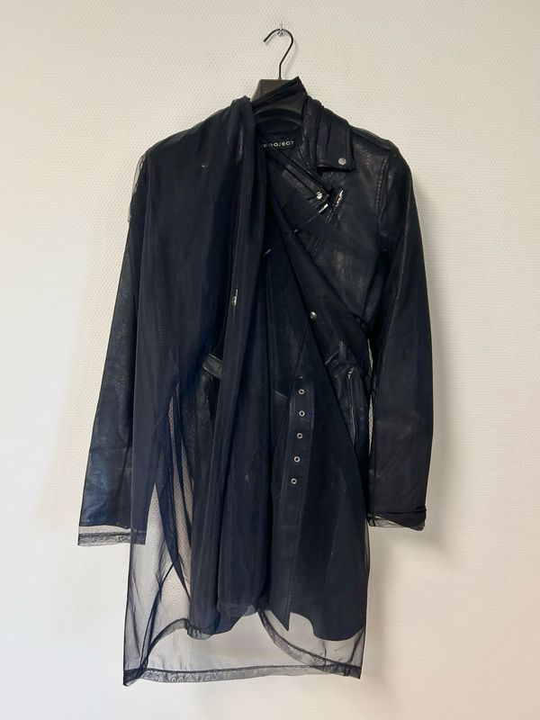 Y/Project by Glenn Martens FW2017 Runway Leather &amp; Tulle Biker Coat