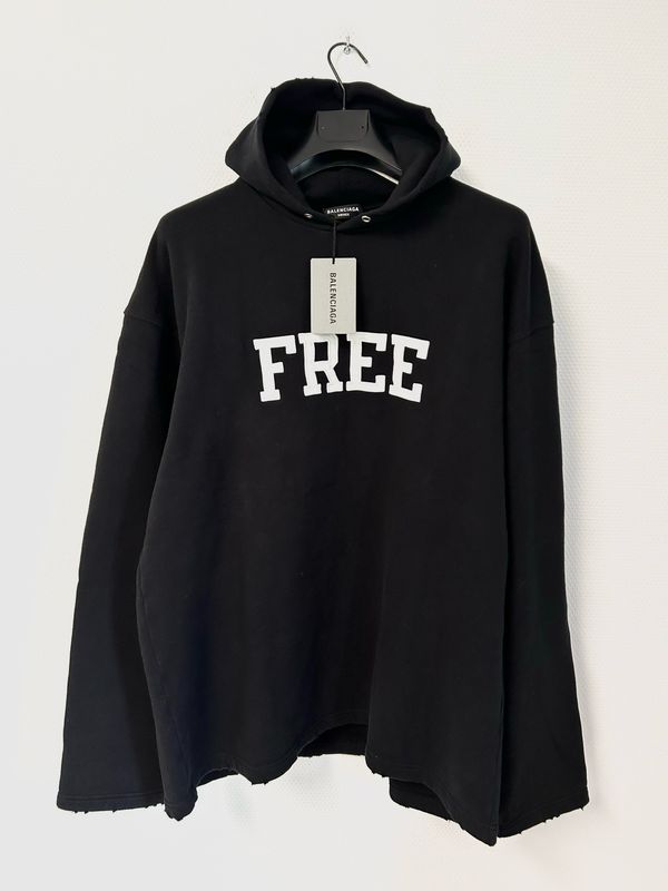 Balenciaga by Demna Gvasalia FW21 “FREE” Distressed Hoodie