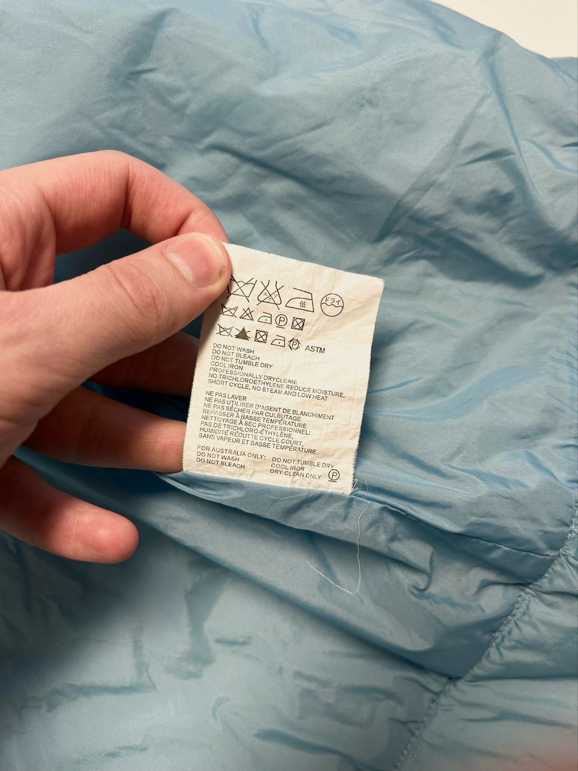 Prada  Quilted Down Jacket Baby Blue