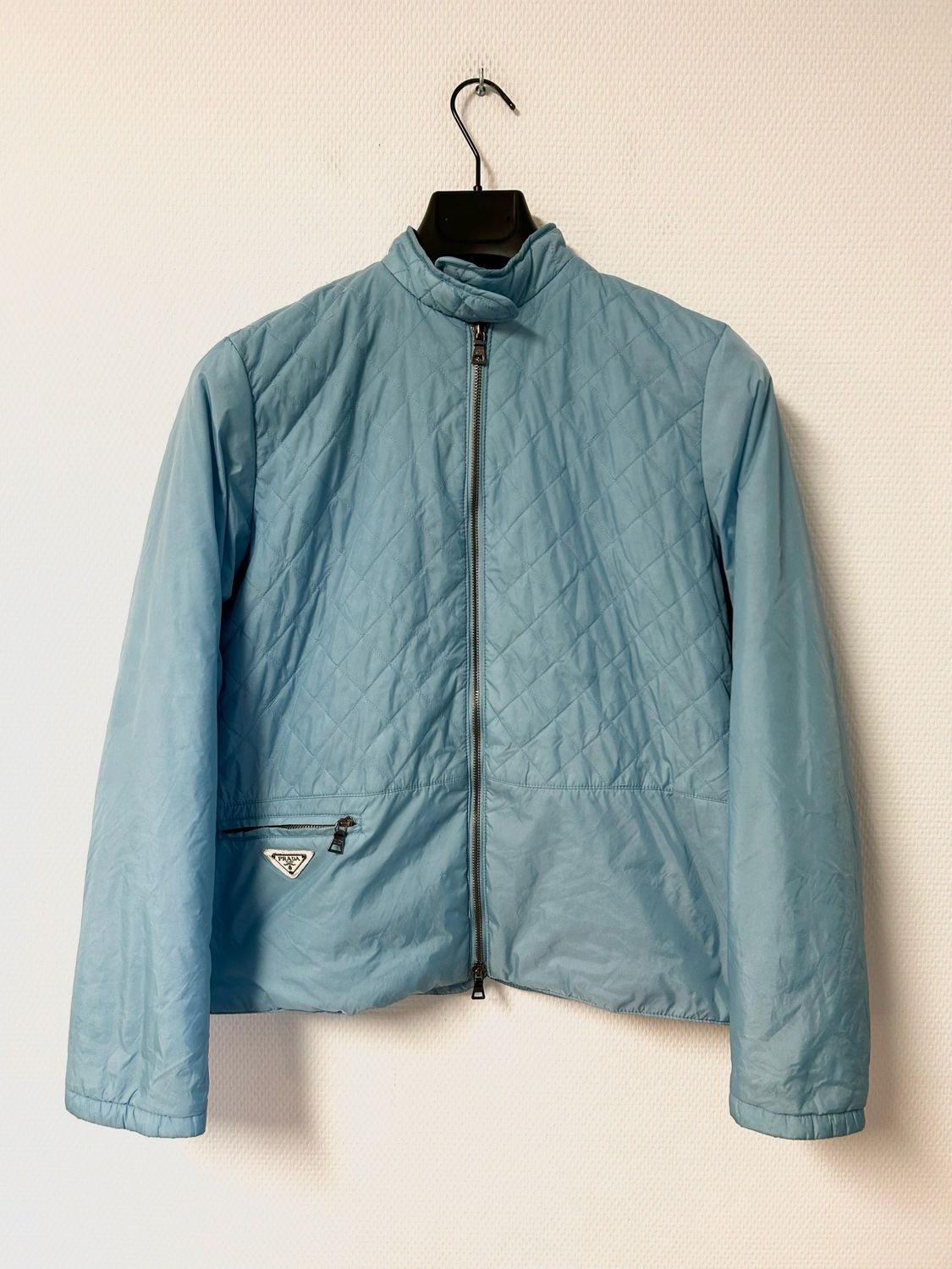 Prada  Quilted Down Jacket Baby Blue