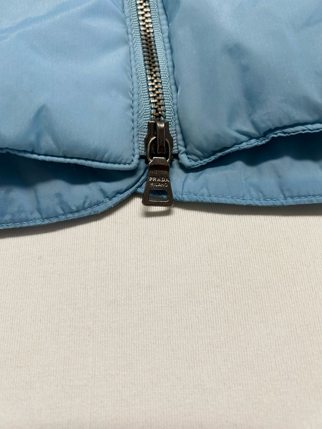 Prada  Quilted Down Jacket Baby Blue