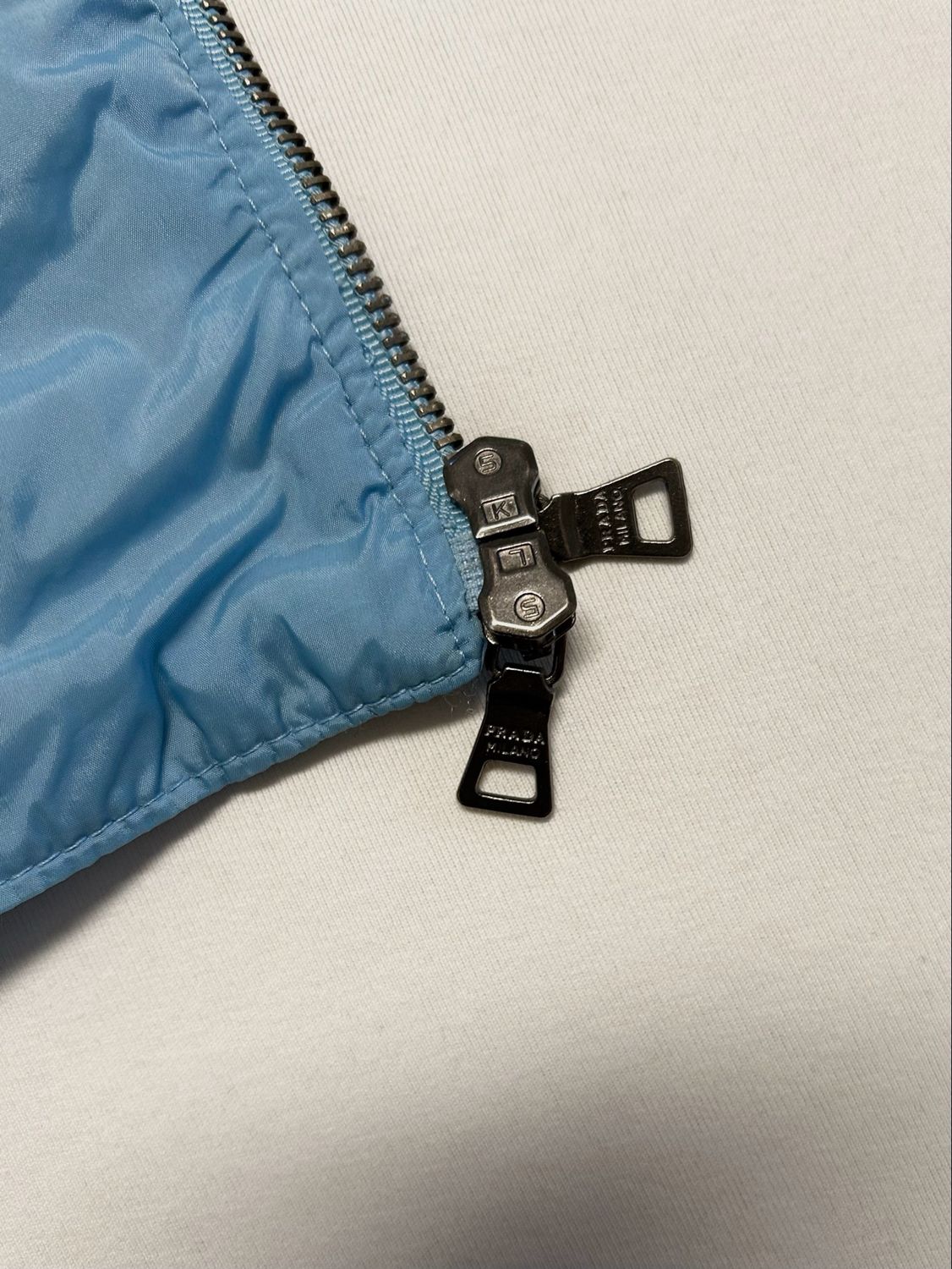 Prada  Quilted Down Jacket Baby Blue