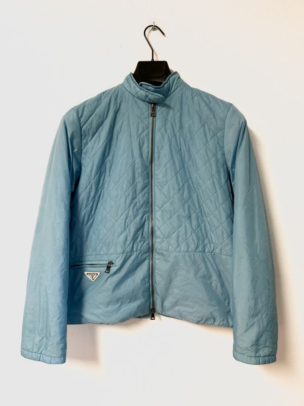 Prada  Quilted Down Jacket Baby Blue