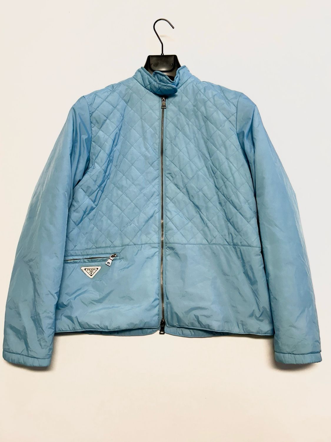 Prada  Quilted Down Jacket Baby Blue