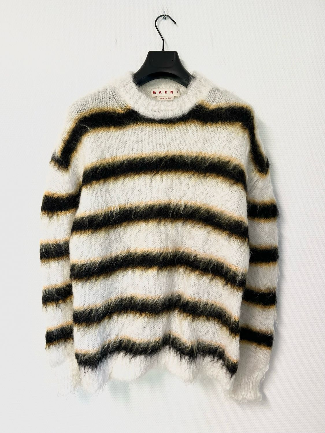 Marni SS2022 Fuzzy Wuzzy Mohair Stripe Knit