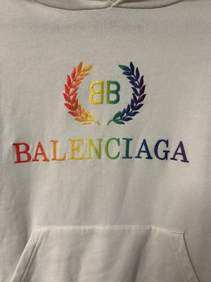 Balenciaga by Demna Gvasalia  SS19 Rainbow Logo Hoodie