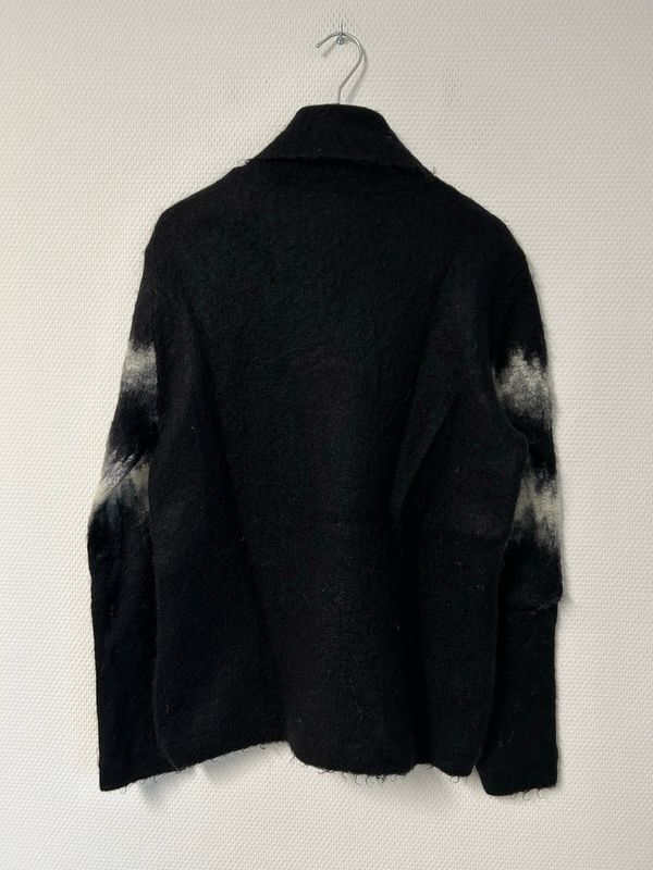 Saint Laurent Paris FW20 Zigzag Stripe Mohair Knit Sweater