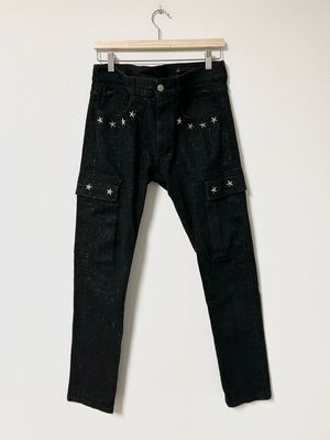 1017 ALYX 9SM by Matthew Williams SS2019 All Over Logo Star Embellished Cargo Jeans