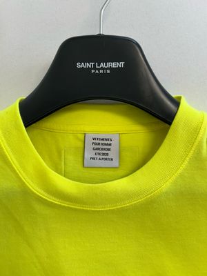 Vetements by Guram Gvasalia  SS2020 Anarchy T-Shirt Neon Yellow