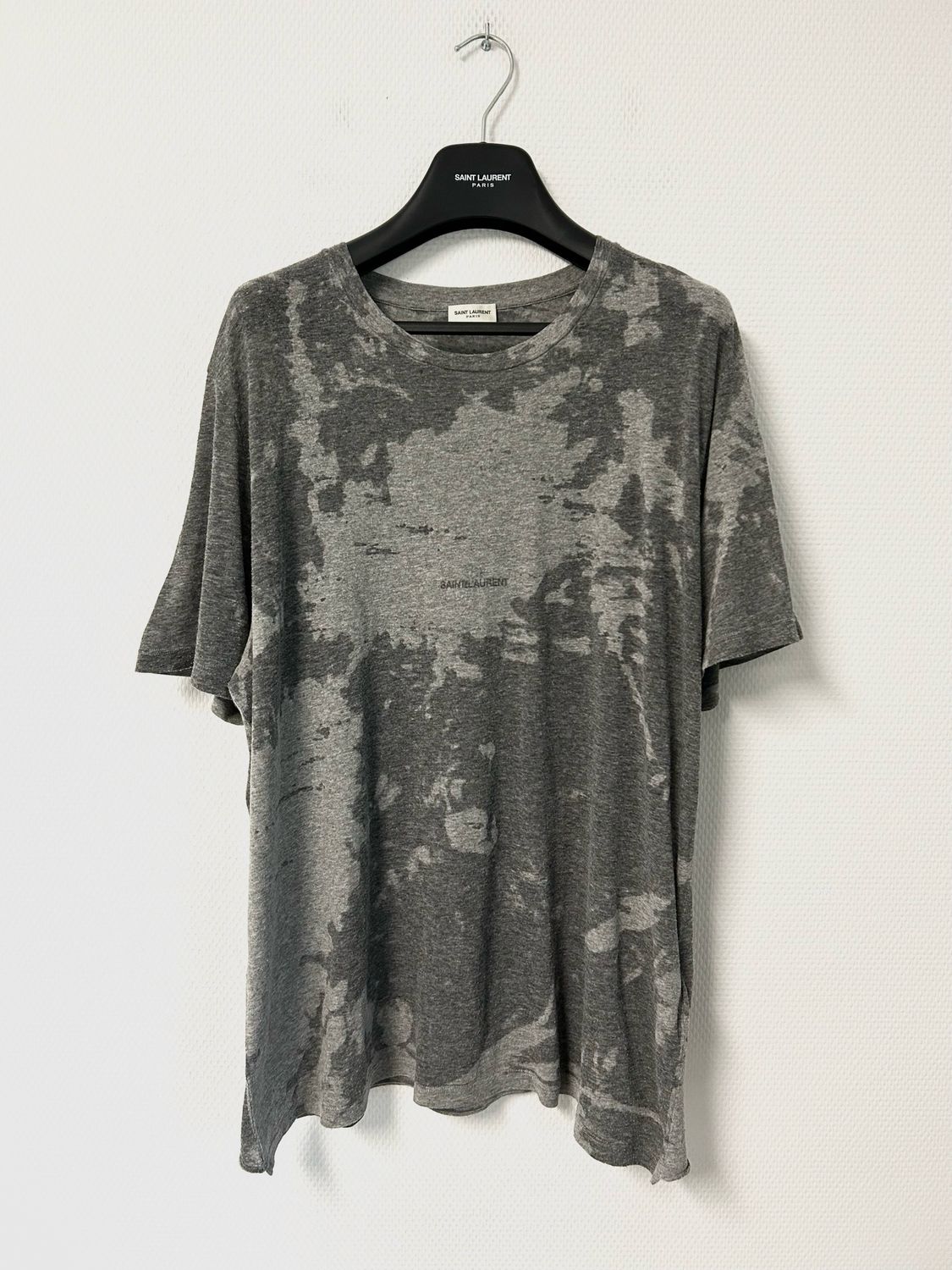Saint Laurent Paris by Anthony Vaccarello – 2020 Dévoré Tie-Dye Logo T-Shirt