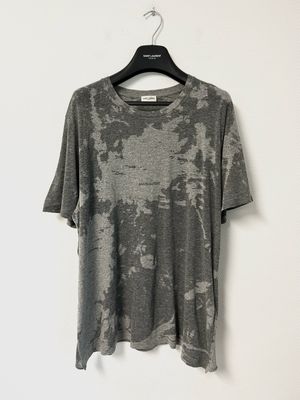 Saint Laurent Paris by Anthony Vaccarello – 2020 Dévoré Tie-Dye Logo T-Shirt