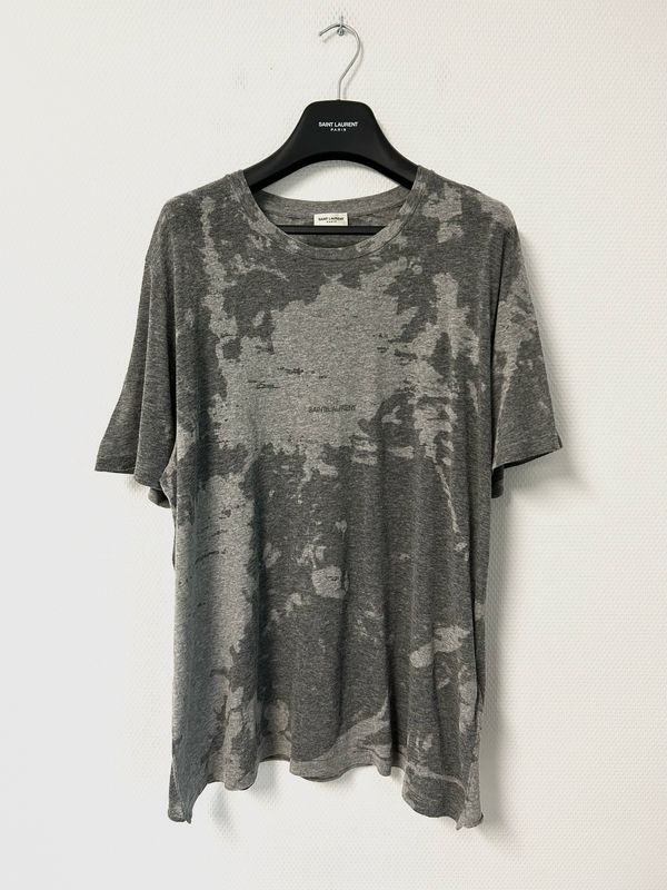 Saint Laurent Paris by Anthony Vaccarello – 2020 Dévoré Tie-Dye Logo T-Shirt