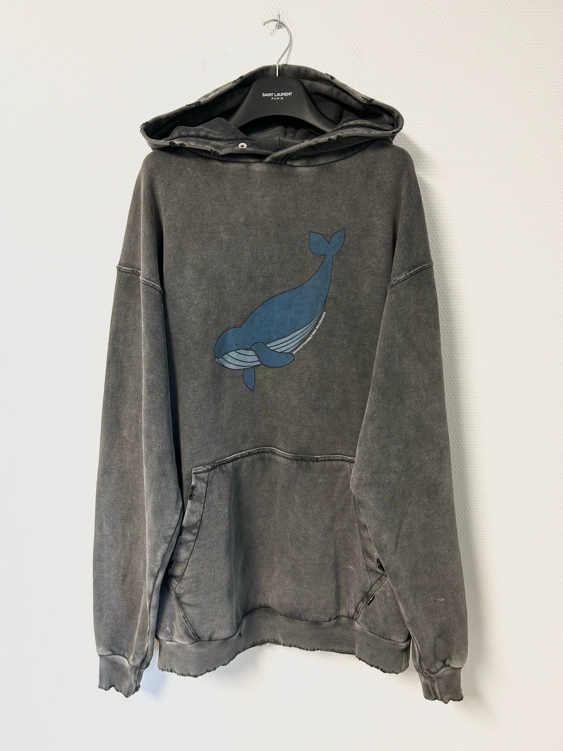 Balenciaga by Demna Gvasalia 2018 Distressed Whale Hoodie