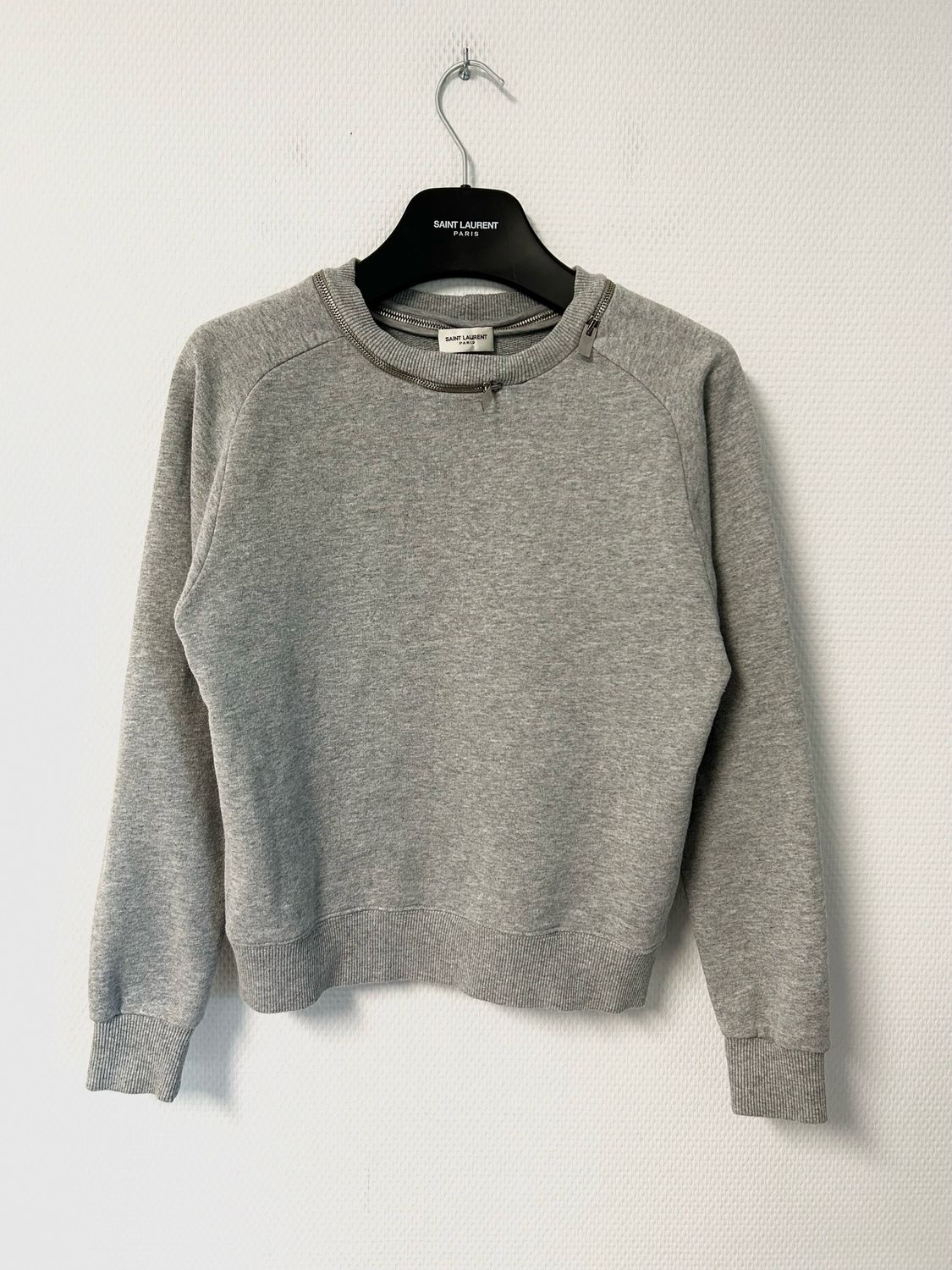 Saint Laurent Paris by Hedi Slimane 2014 Collar Zip Crewneck