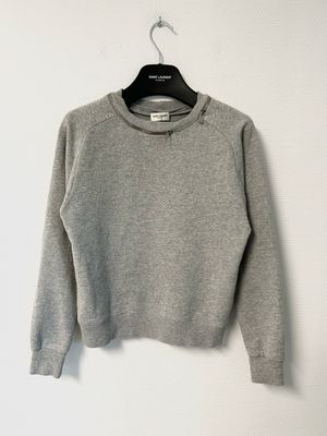 Saint Laurent Paris by Hedi Slimane 2014 Collar Zip Crewneck Saint Laurent Paris by Hedi Slimane 2014 Collar Zip Crewneck