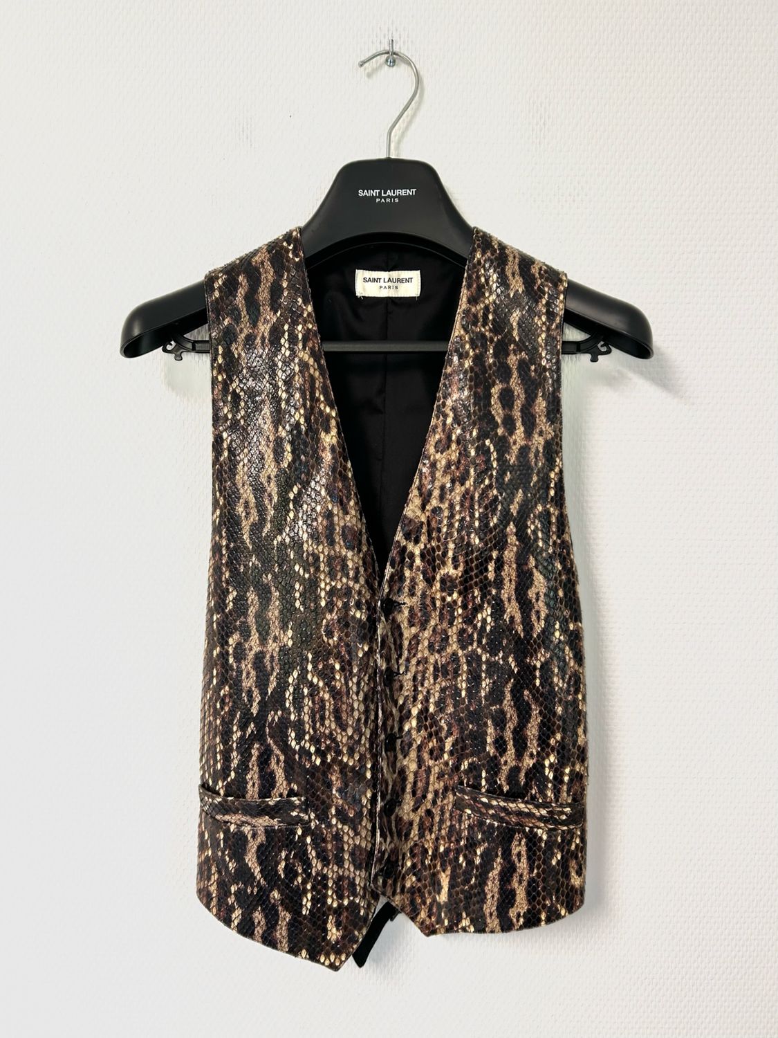 Saint Laurent Paris by Hedi Slimane FW2016 1/1 Sample Python Leather Vest