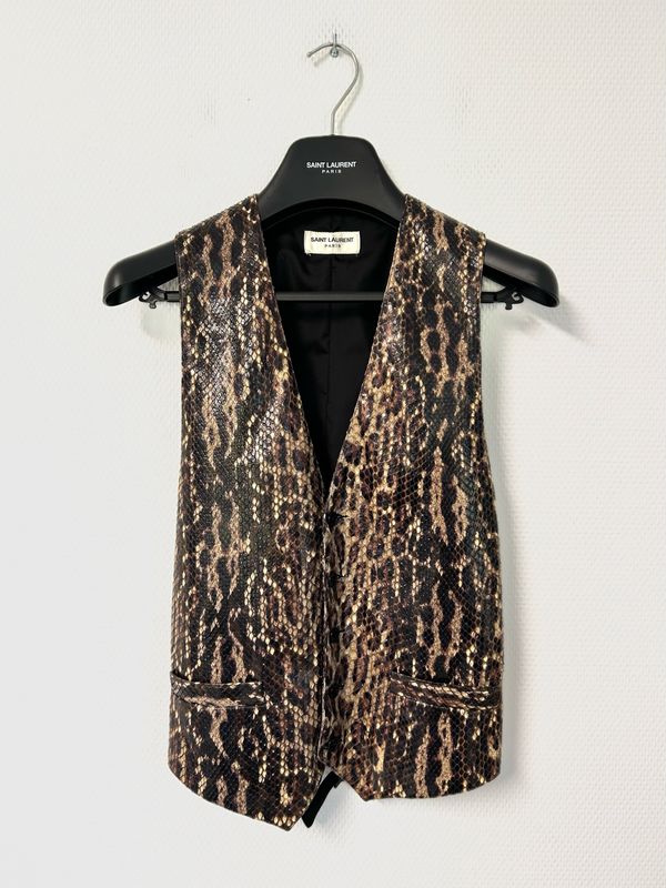 Saint Laurent Paris by Hedi Slimane FW2016 1/1 Sample Python Leather Vest