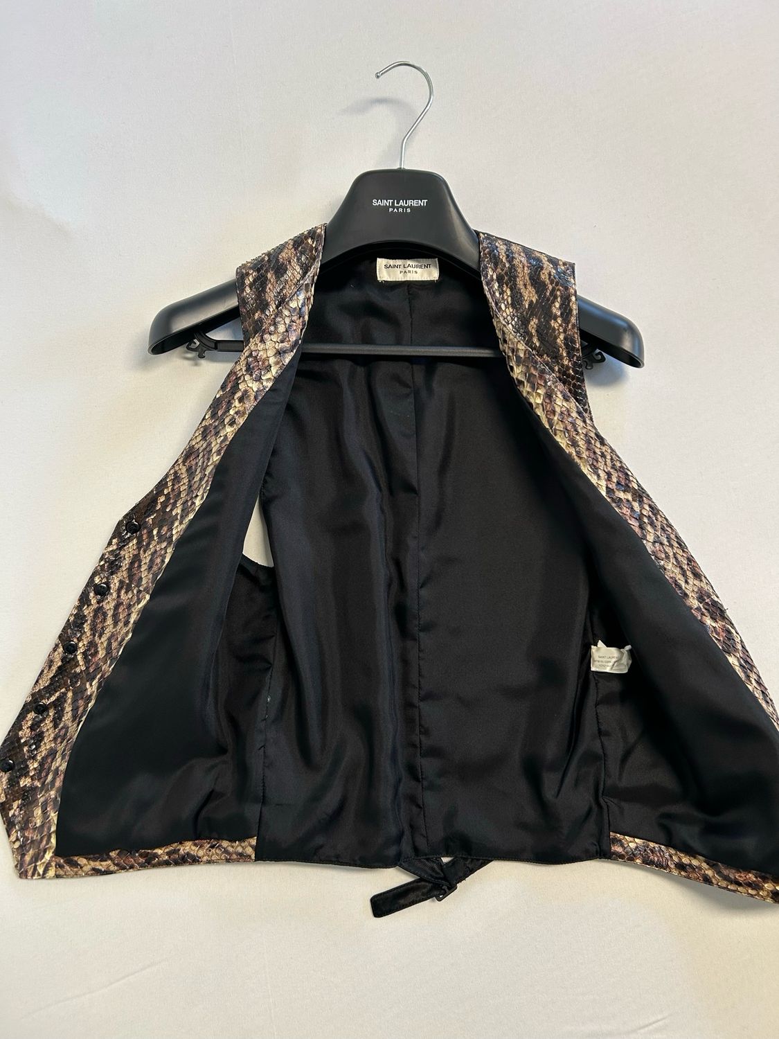 Saint Laurent Paris by Hedi Slimane FW2016 1/1 Sample Python Leather Vest