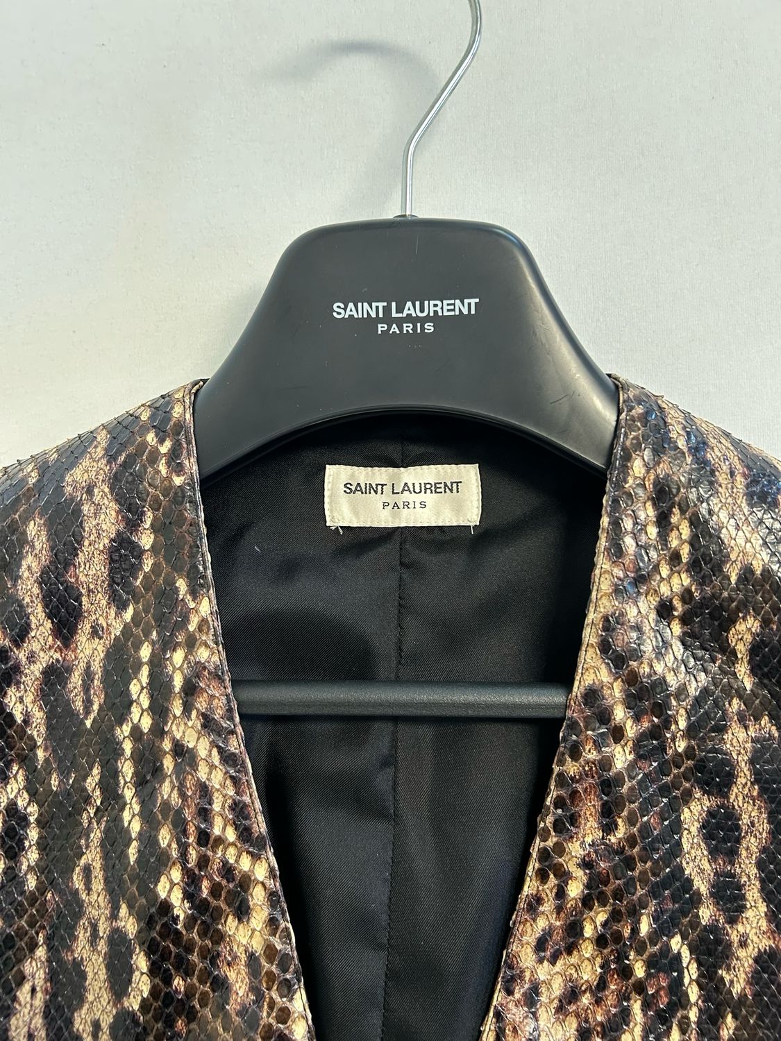 Saint Laurent Paris by Hedi Slimane FW2016 1/1 Sample Python Leather Vest