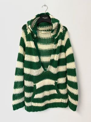 Saint Laurent Paris by Hedi Slimane SS16 1/1 Sample Loose Mohair Oversized Knit Hoodie