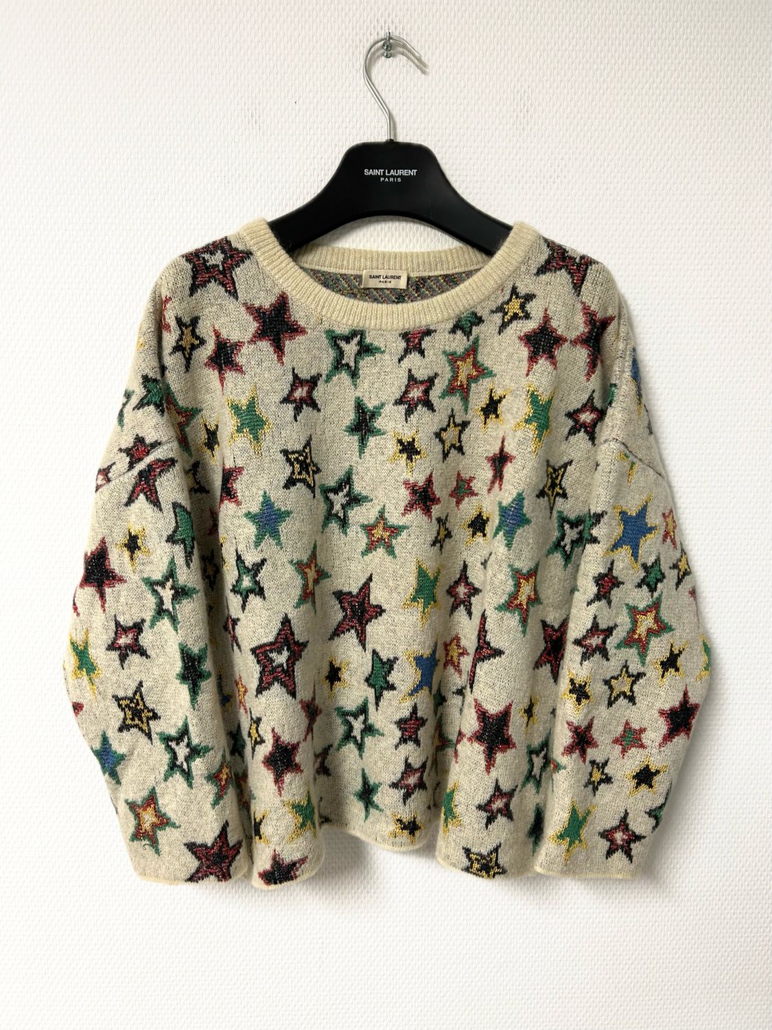 Saint Laurent Paris by Hedi Slimane SS2016 Sample Multicolor Star Knit