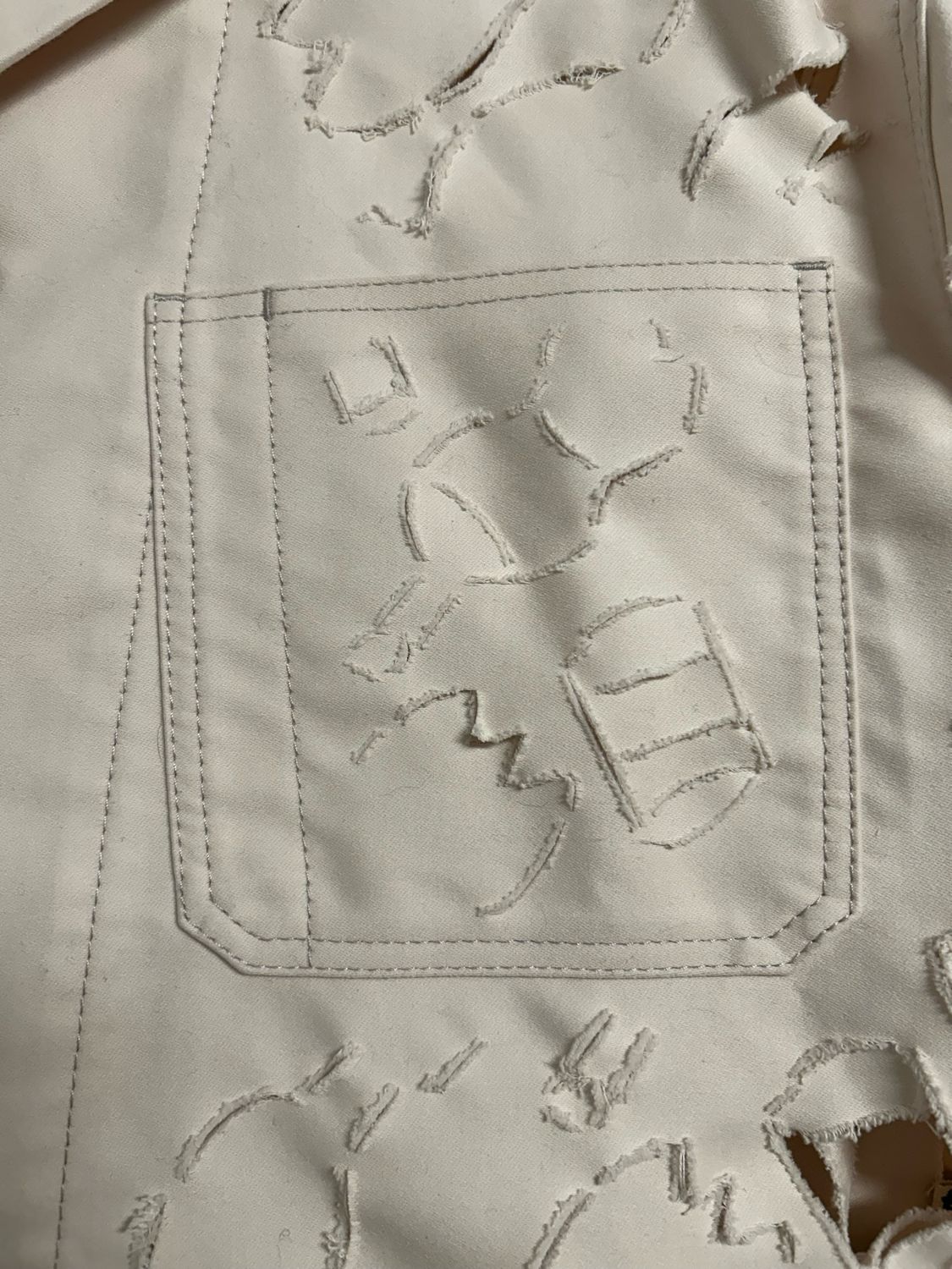 Marni SS2020 Distressed Jacket &amp; Pants Set