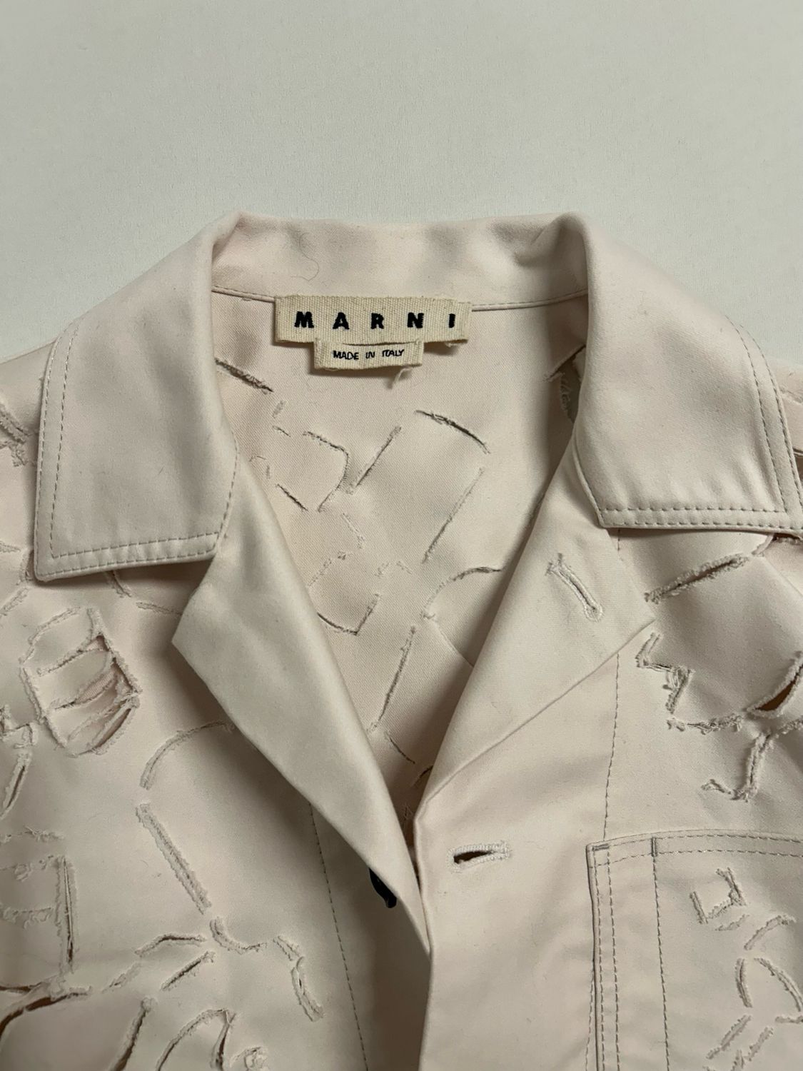 Marni SS2020 Distressed Jacket &amp; Pants Set