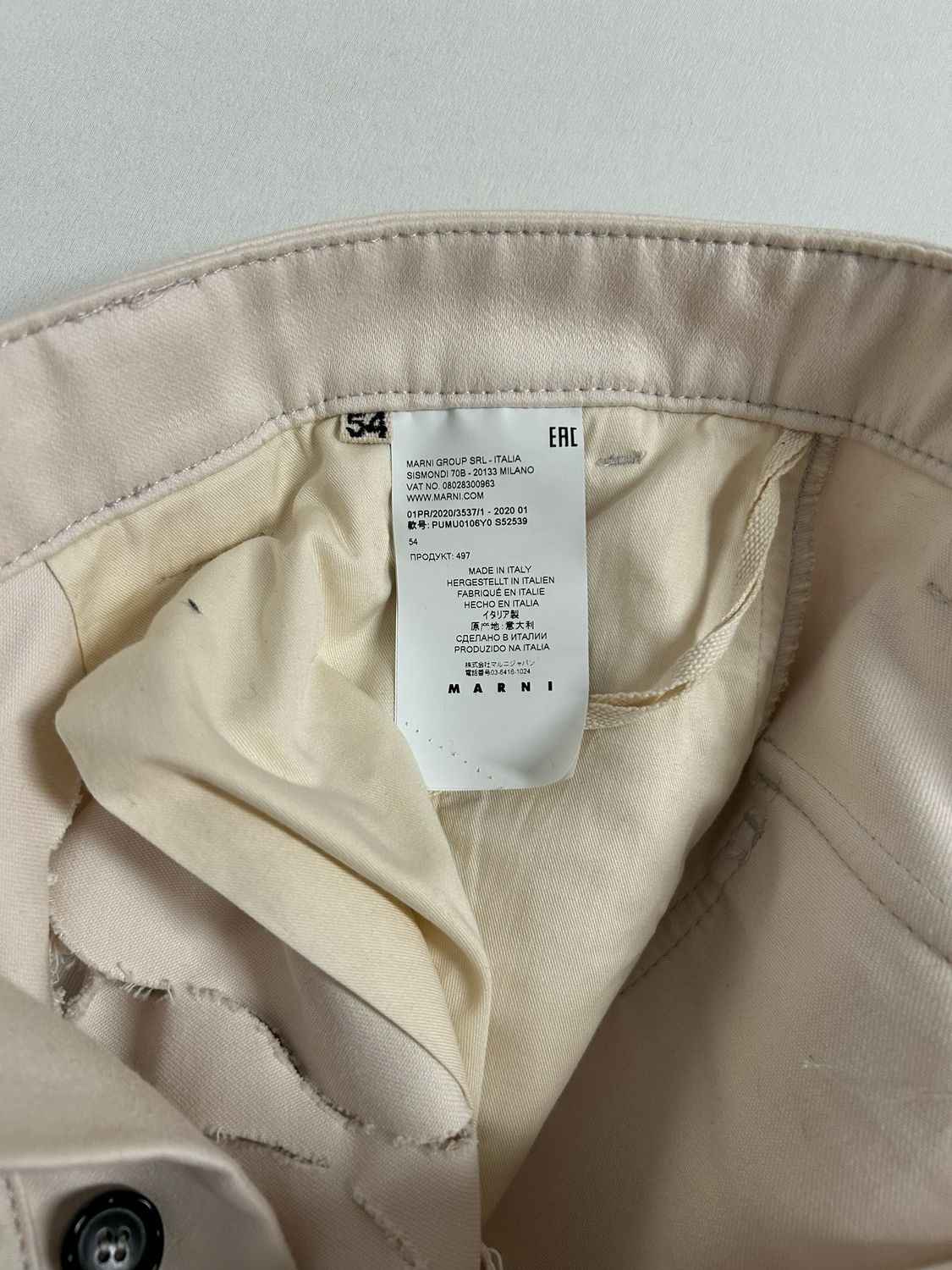 Marni SS2020 Distressed Jacket &amp; Pants Set