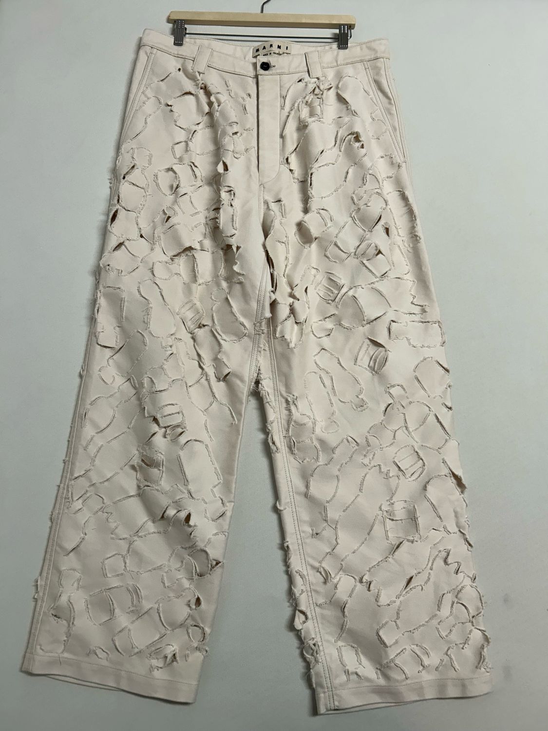 Marni SS2020 Distressed Jacket &amp; Pants Set