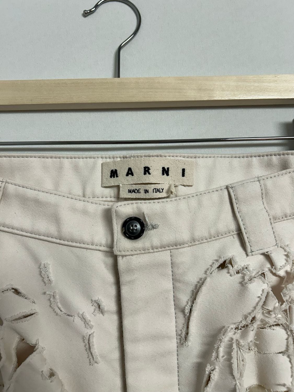 Marni SS2020 Distressed Jacket &amp; Pants Set