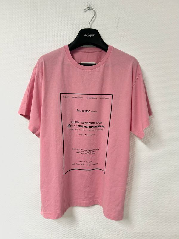 Maison Martin Margiela 2018 Under Construction Tshirt Pink