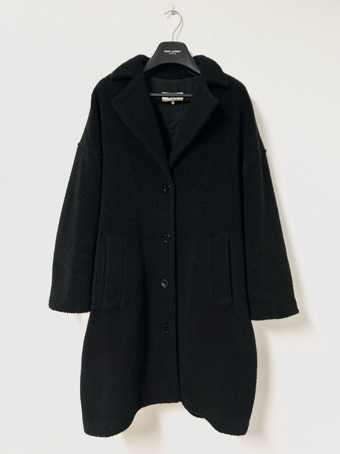 MM6 Maison Margiela FW2018 Bouclé Oversized Heavy Wool Coat