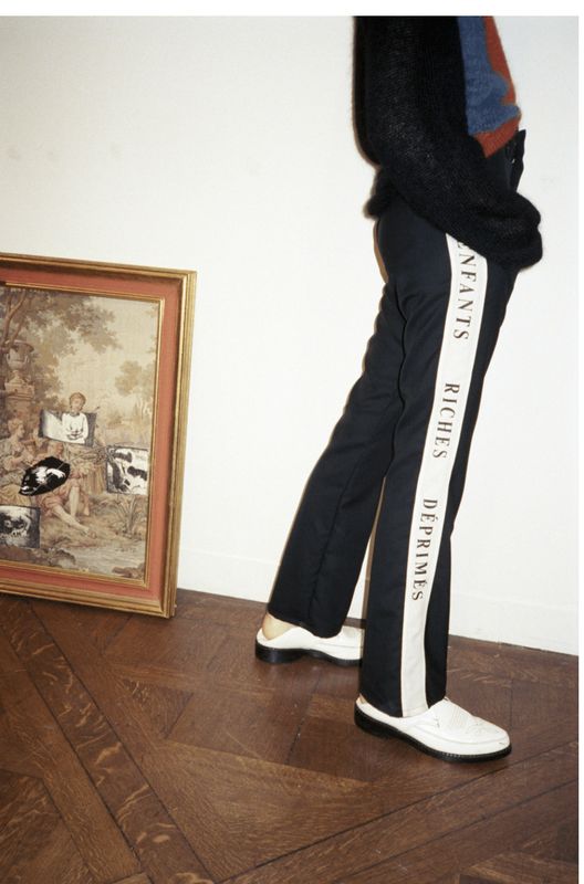 Enfants Riches Déprimés by Henry Alexander Levy SS2018 Flared Side Stripe Logo Pants