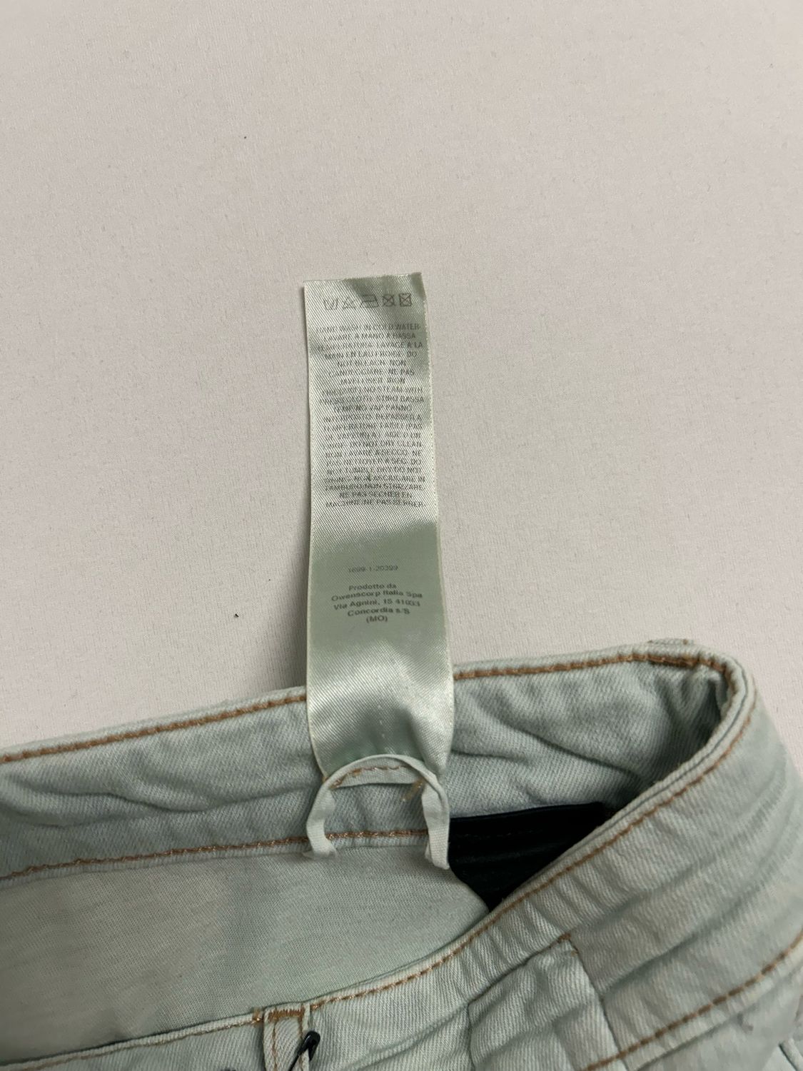 Rick Owens FW2021 Slashed Detroit Aqua Denim