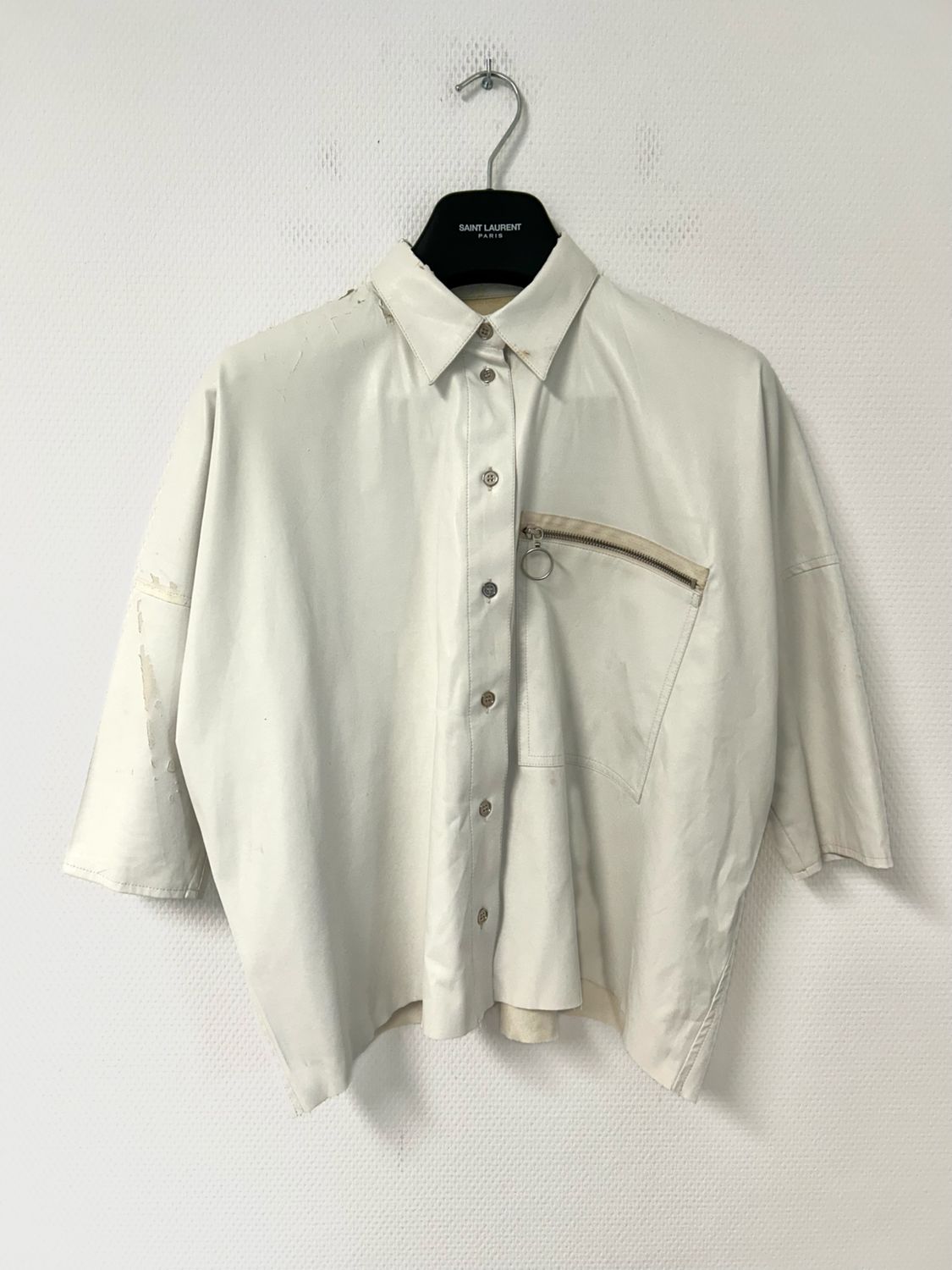 Maison Martin Margiela MM6 2016 Distressed Leather Shirt