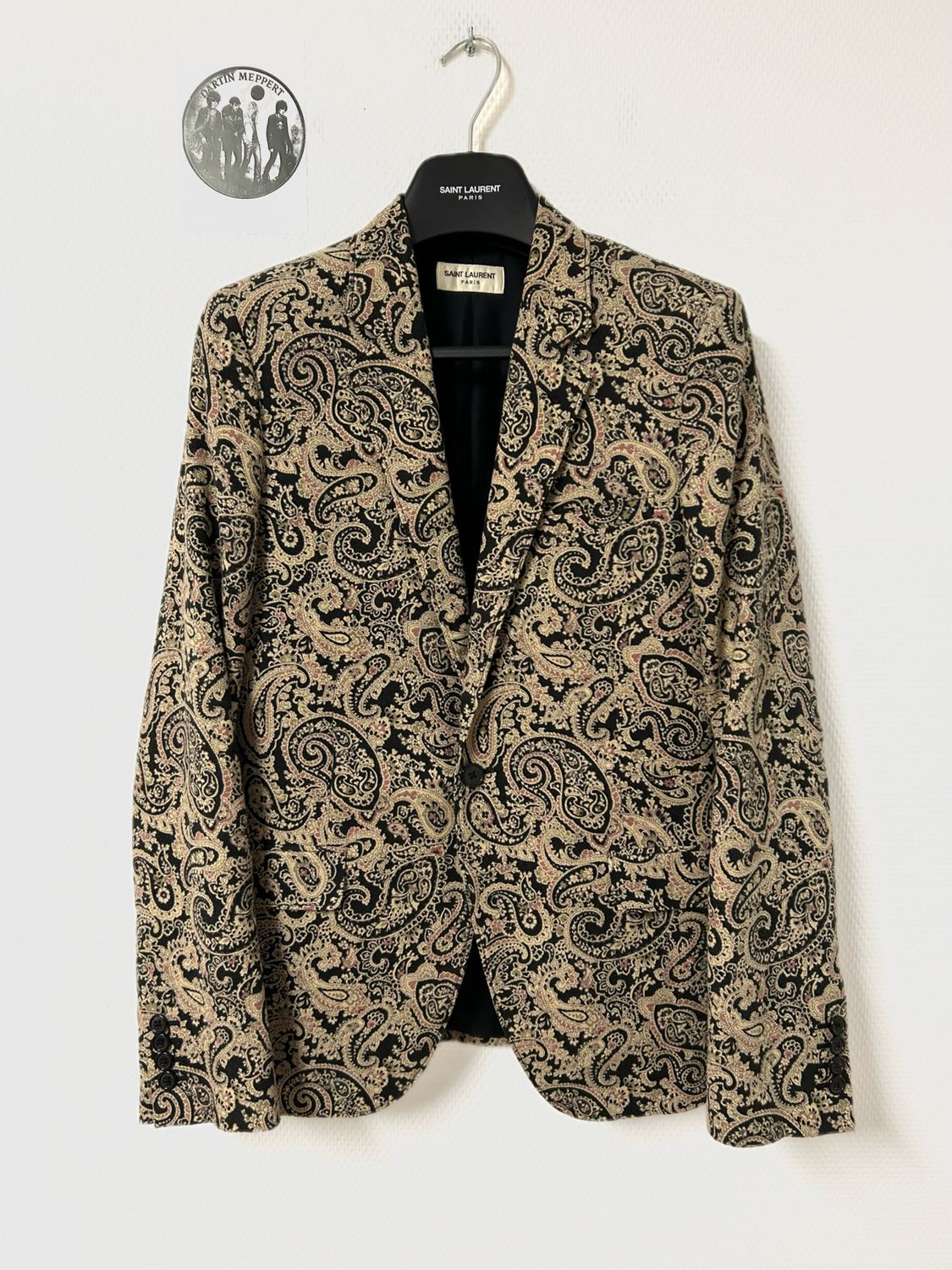 Saint Laurent Paris by Hedi Slimane SS2015 1/1 Sample Fractal Paisley Blazer