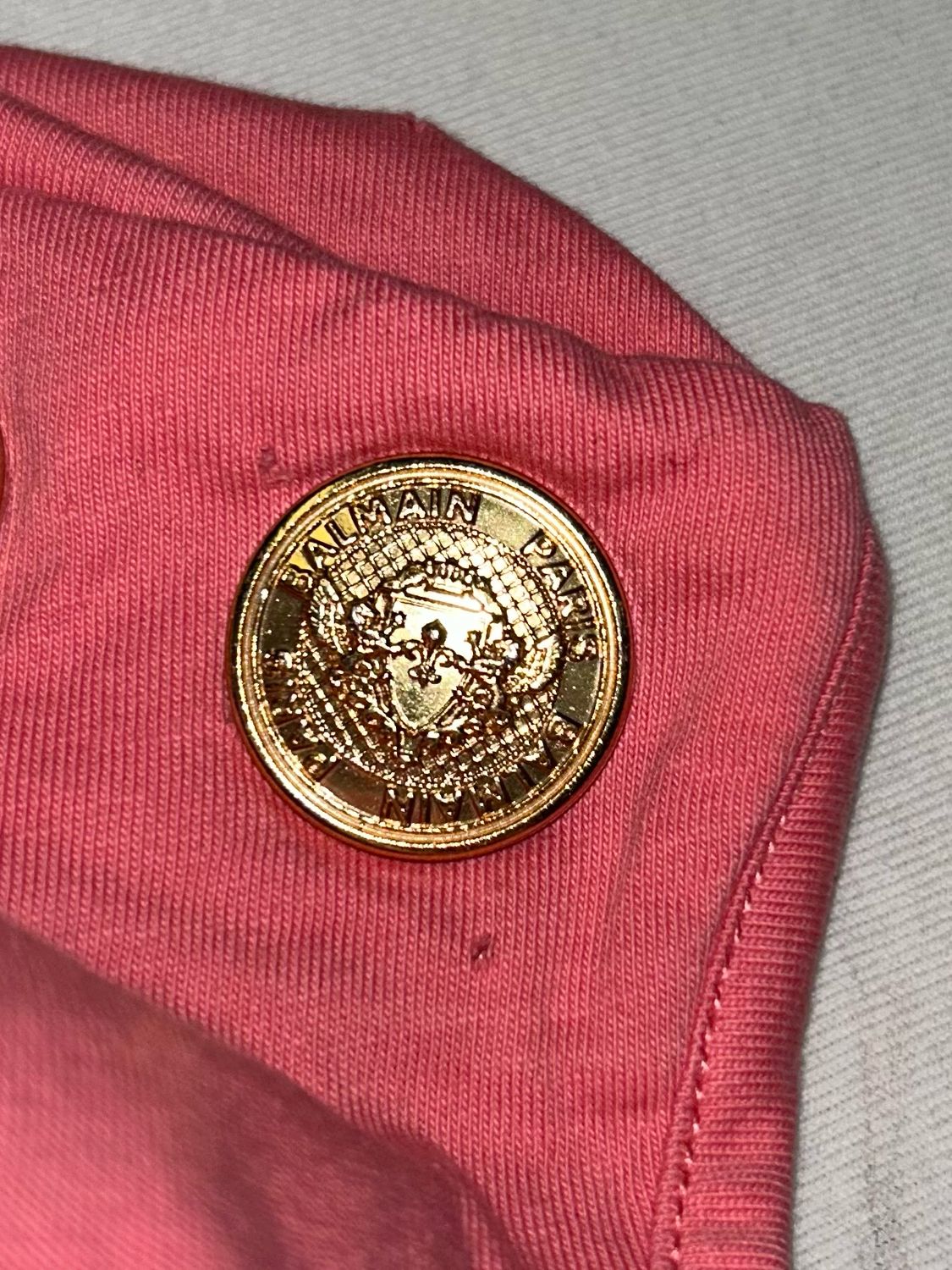 Balmain by Olivier Rousteing 2021 Pink Logo Tank Top