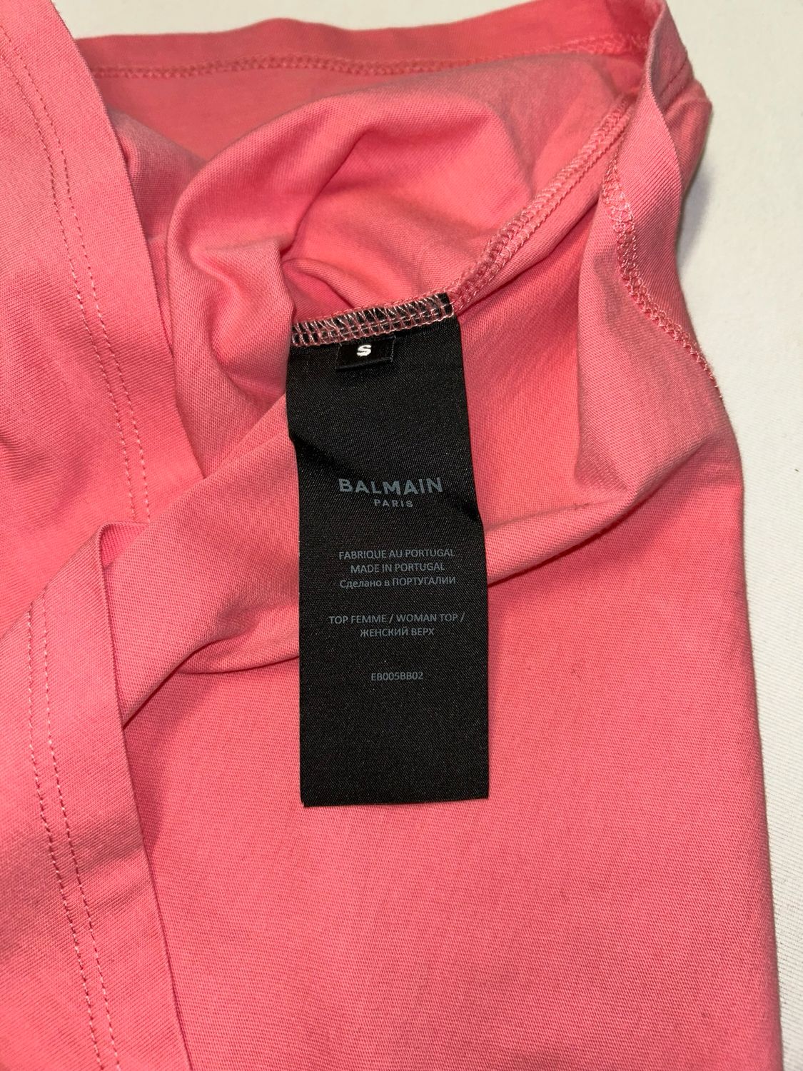 Balmain by Olivier Rousteing 2021 Pink Logo Tank Top